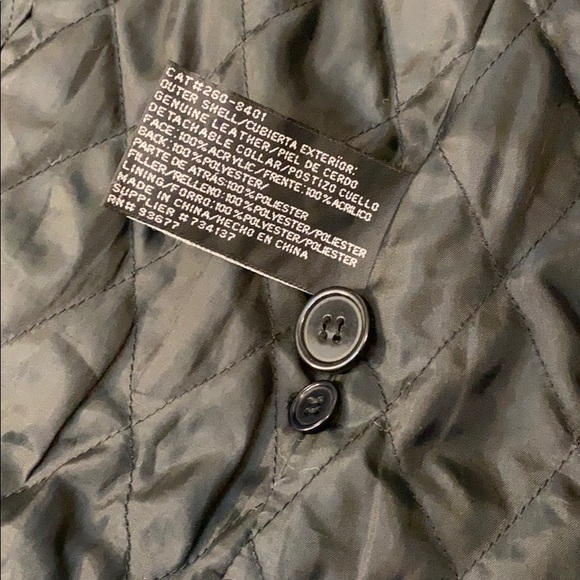 Thick genuine leather 3 button jacket warm - Picture 10 of 10